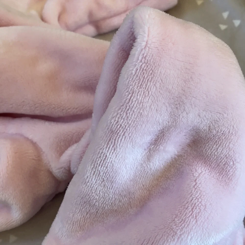 ABSORBA Baby Girl Pink Fleece Onesie Footie Size 6 Months